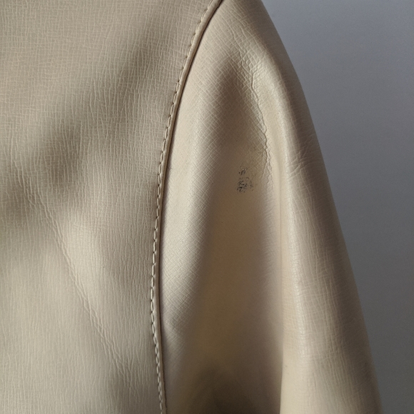 Vintage 90s Faux Leather Embroidered Floral Jacket - Picture 9 of 9